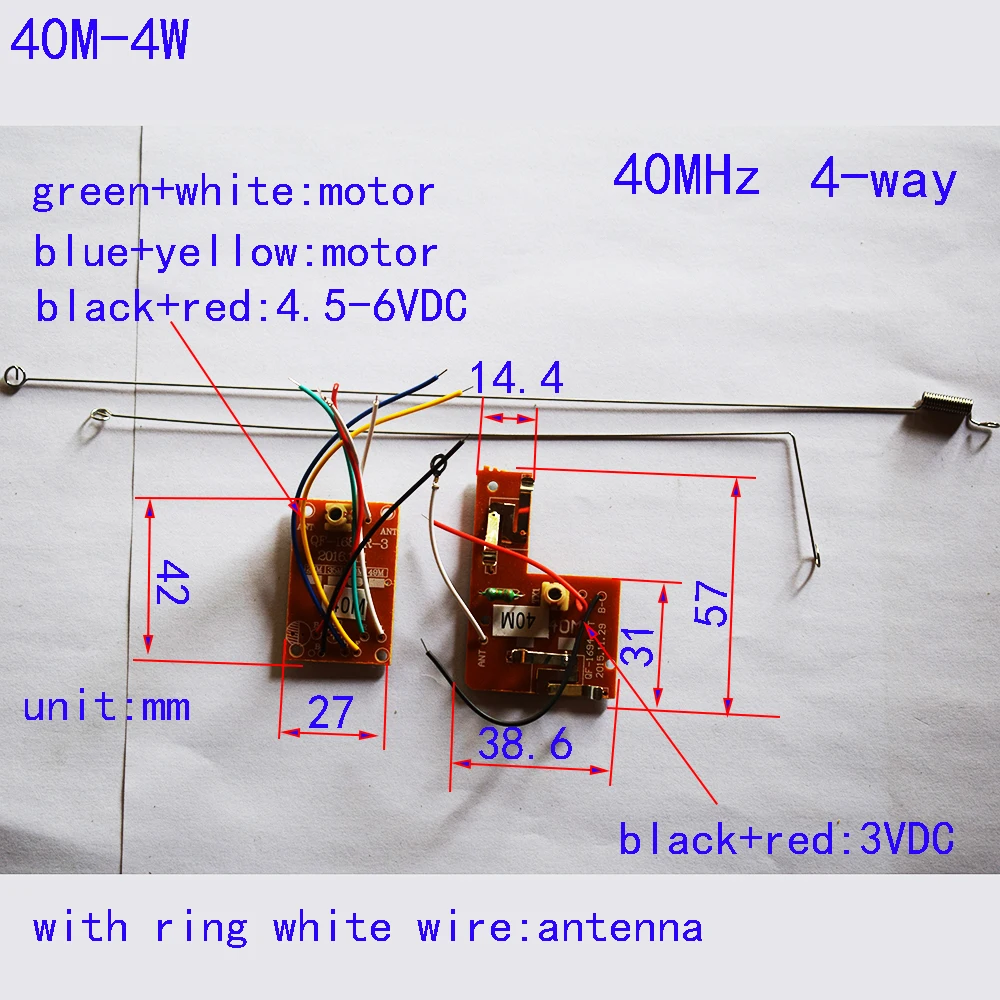 1 шт 27 мгц 40 мгц 24g 2 сторонняя 4 поло