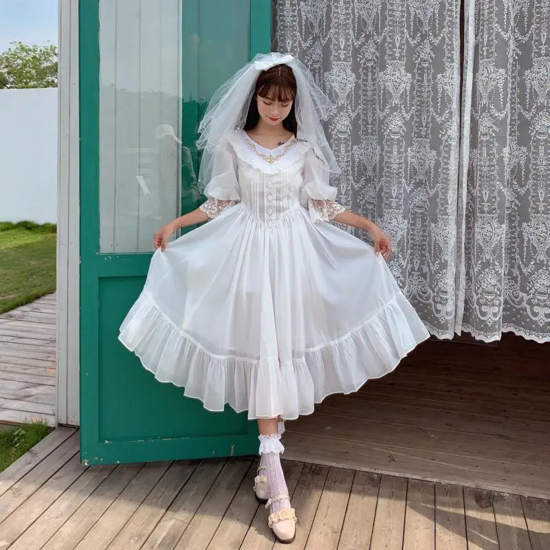 Платье принцессы винтажное кружевное платье с вышивкой и высокой талией в стиле