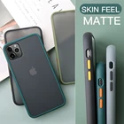 Противоударный Гибридный чехол для iPhone 11 12 Pro Max, прозрачный матовый мягкий чехол для iPhone X, XS, Max, XR, 10, 8, 7, 6S Plus, SE 2020, чехол