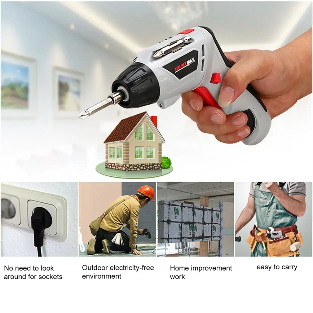 4 8 в USB беспроводной электрический шуруповерт набор бытовой Аккумуляторный дрель