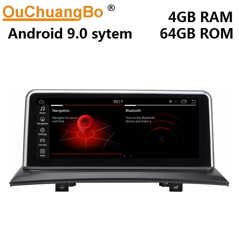 

Автомагнитола Ouchuangbo для X3 E83 (2004-2009), с gps-навигацией, поддержка idrive audio BT, 8 ядер, USB, Wi-Fi, 4 + 64, android 9,0