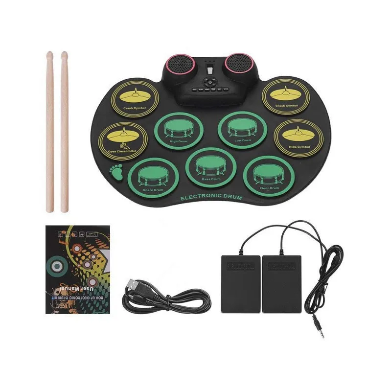 

Набор барабанов, портативный перкуссионный инструмент для взрослых и начинающих, с педалью