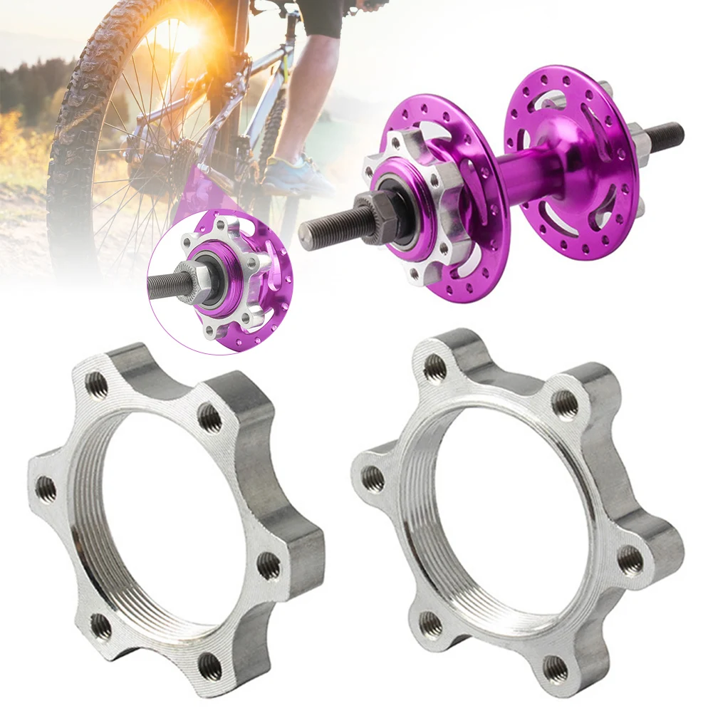 

44/48 mm Mountain Bike Threaded Hub to 6 Bolt Disc Brake Rotor Adapter Aluminum Alloy Flange Adapter