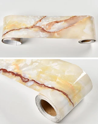 Marble AMG DIY Съемный самоклеющийся линии талии обои водонепроницаемые декоративные стены границы гостиной пол коридора постер с плинтусом - Цвет: Marble AMG