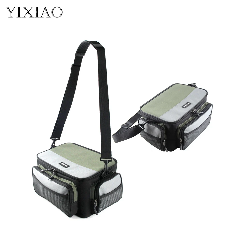 

YIXIAO Portable Multifunctional Shoulder Outdoor Fishing Tackle Storage Bag Fishing Lure Reel Storage Case Waist Bag