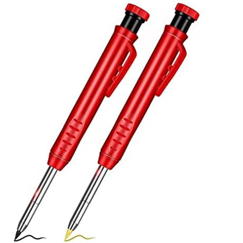 

Carpenter Pencil Includes 2 Solid Carpenter Pencil with Sharpener,Deep Hole Construction Pencil for Wood Flooring Marker