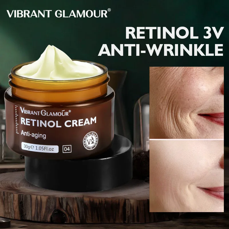 

VIBRANT GLAMOUR Retinol Cream Anti-Aging Remove Wrinkles Firming Lifting Face Whitening Brightening Moisturizing Night Skin Care