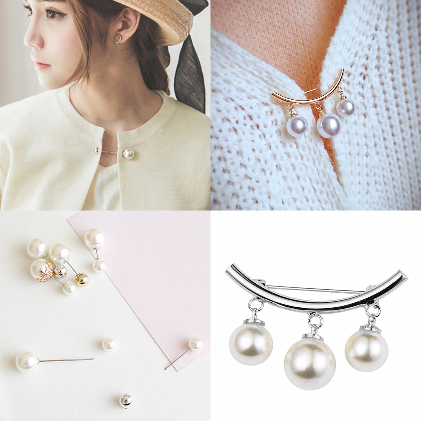 Модные 1 предмет женщина/девушка брошь с искусственным жемчугом шпильки