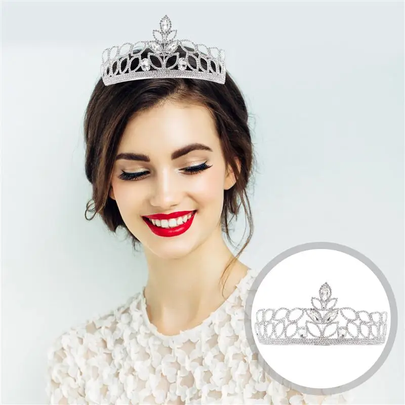 

1Pc Crown Bride Bridal Bridesmaid Hair Accessory Rhinestones Headband Crystal Headdress