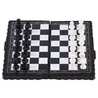 Международный шахматный набор, мини Магнитная Складная шахматная доска, портативная детская игра для дома и улицы, игрушечные шахматы