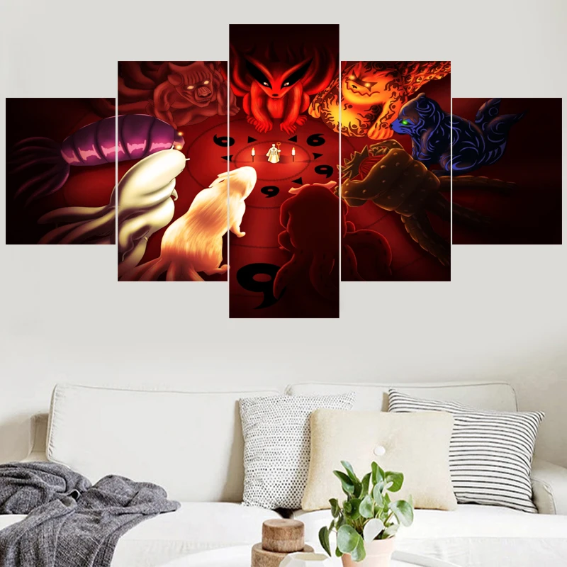 Мультфильм Наруто девять зверей картины для спальни стены искусства домашний