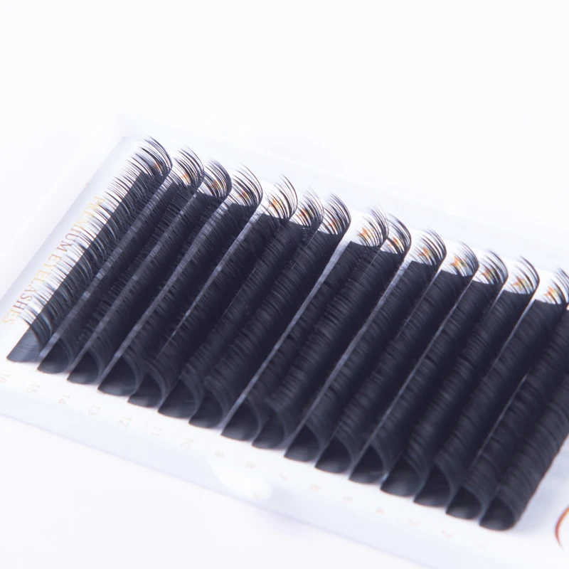 16Lines /Tray 100% Handmade Russian Volume Eyelashes Extensions Natural Korean Silk Mink Individual Eye Lashes Soft Eyelash