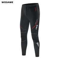 wosawe mens winter cycling pants fleece sport reflective trousers warm thermal bicycle bike mtb pants running riding clothings