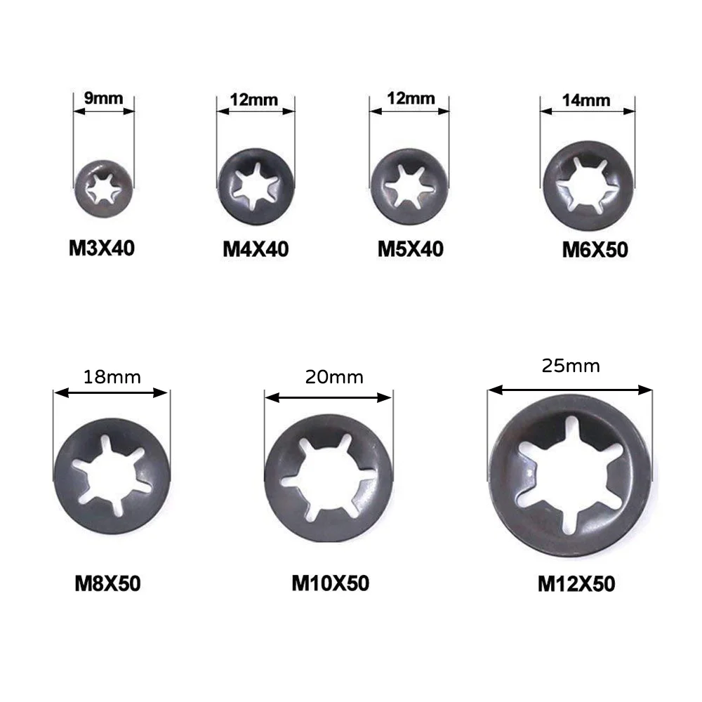 

Black Steel Plum Blossom Hole Retaining Ring Bearing Clip Retaining Ring Plum