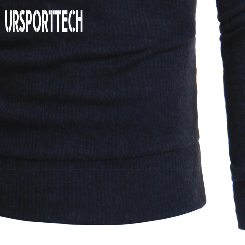 Новое поступление осенний мужской свитер с высоким воротом облегающий