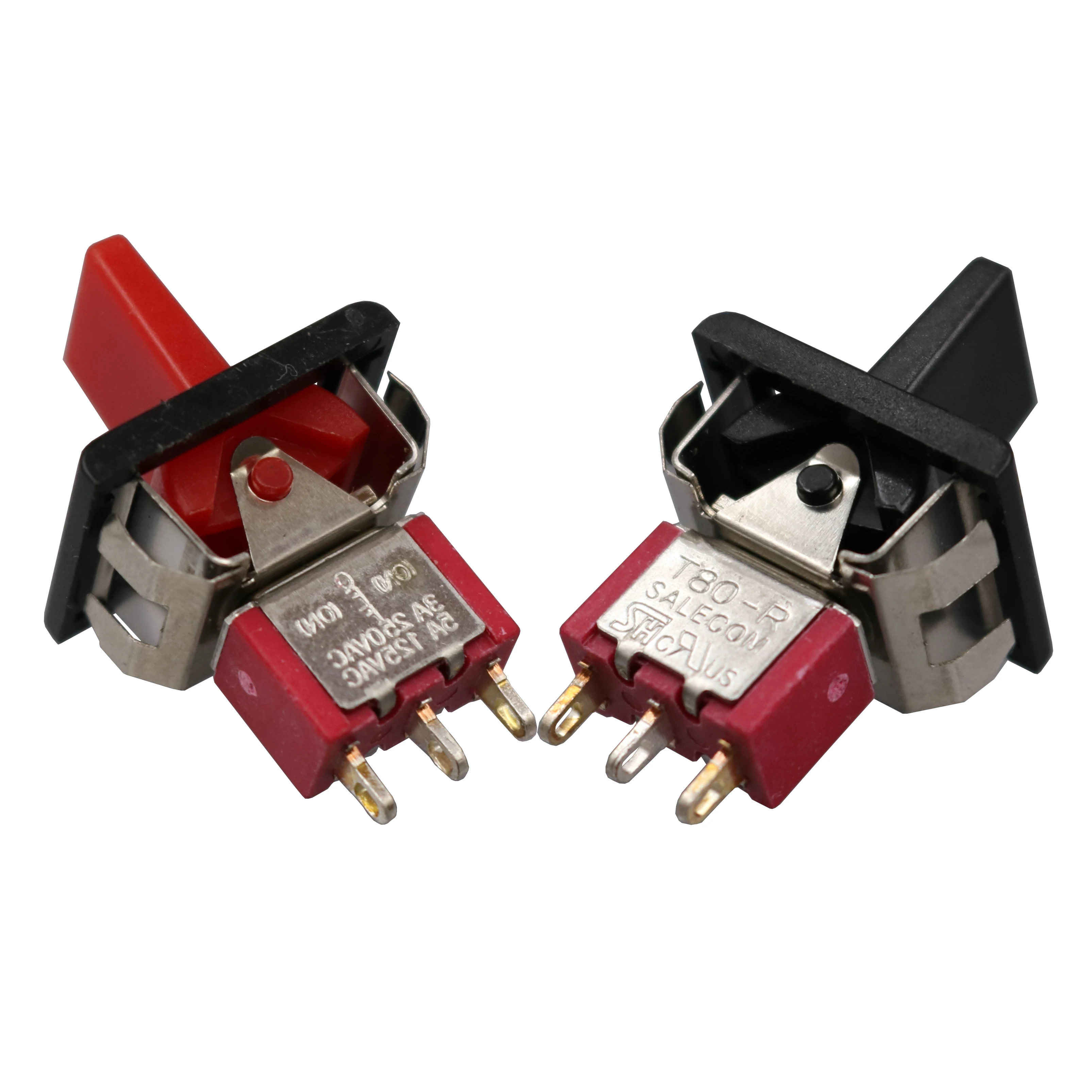 2 шт. черный/красный R8016A моментальная перезагрузка 3Pin 3 позиции (ВКЛ) ВЫКЛ. (вкл.)
