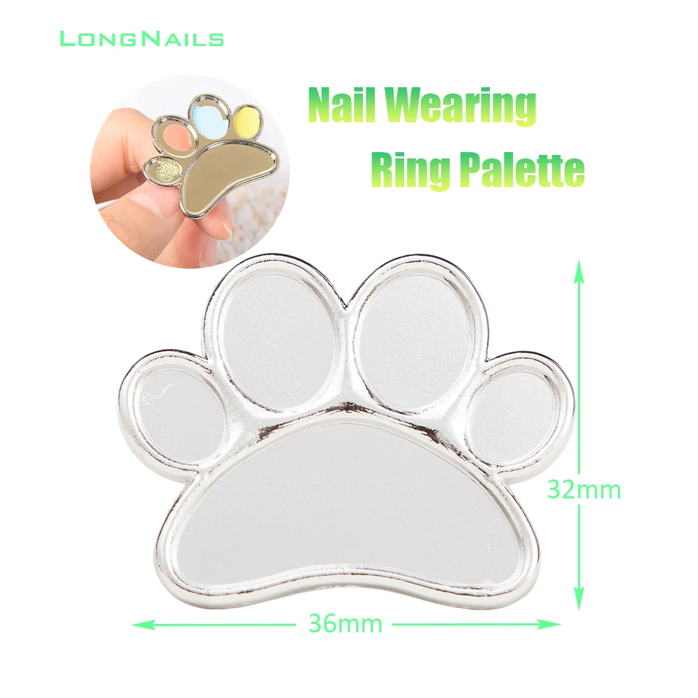 1 шт ногтей Дисплей пластина мини кольцо Нержавеющая сталь смешивания акриловый