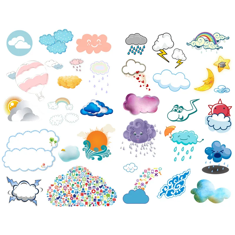 1 шт. Kawaii Weather Sun Cloud DIY украшения Скрапбукинг блокнот канцелярские наклейки Precut Art