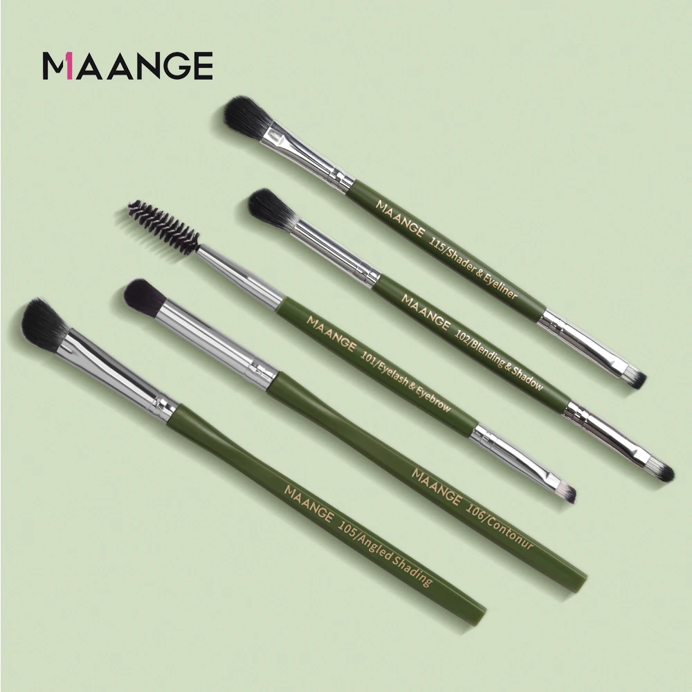 Набор кистей для макияжа MAANGE 5 шт. пудра кисть теней на веки бровей и ресниц