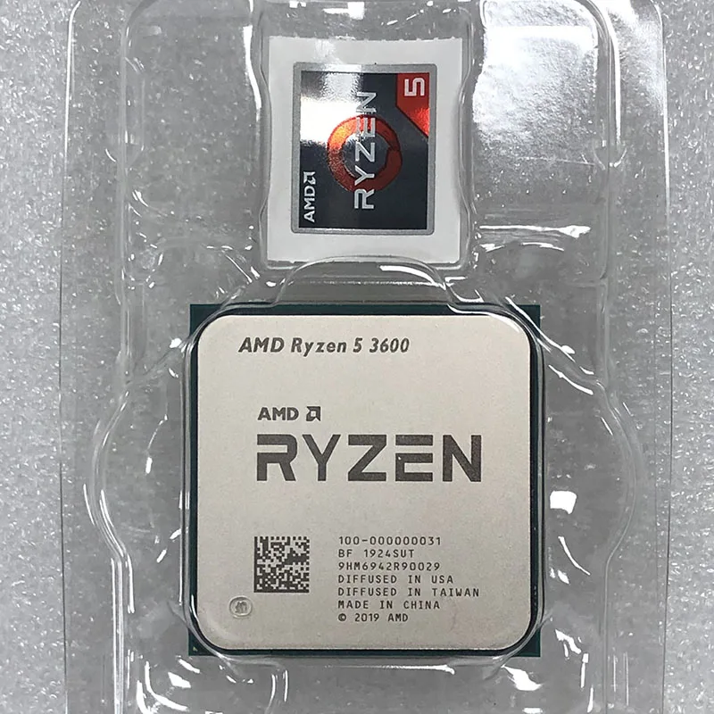 Процессор AMD Ryzen 5 3600 R5 3600 3,6 ГГц шестиядерный ЦП с двенадцатью потоками 7нм 65 Вт L3 = 32 м 100-000000031 сокет AM4