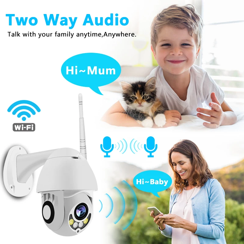1080P 2MP HD wifi IP ночное видение Обнаружение движения двухсторонняя аудио CCTV