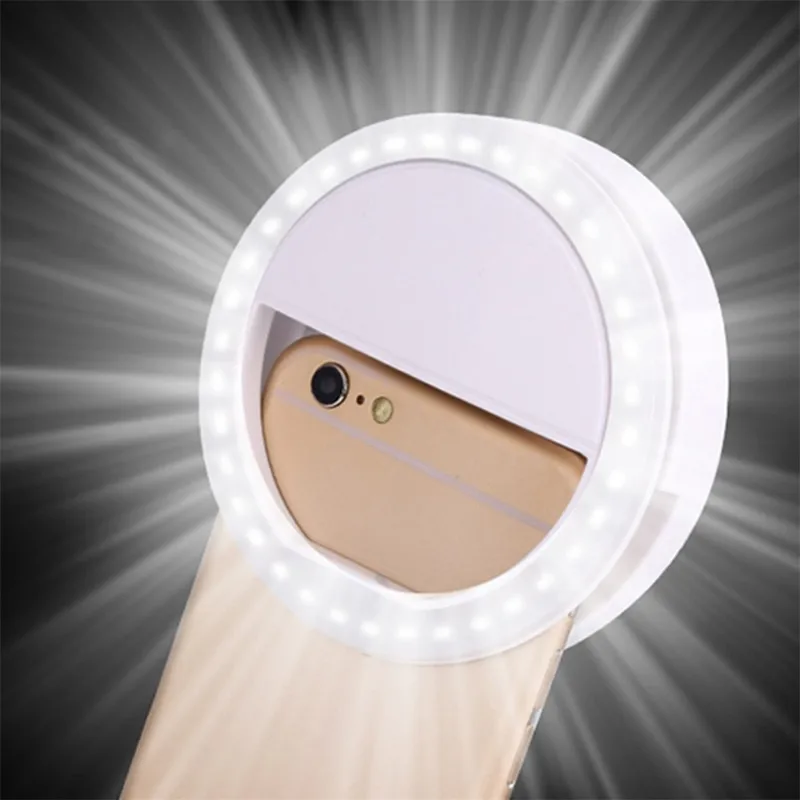 

Mobile Phone Camera Selfie LED Ring Flash Light Portable Cell Phone 36LEDS Selfie Lamp Luminous Ring Clip for iPhone 11 Pro Max