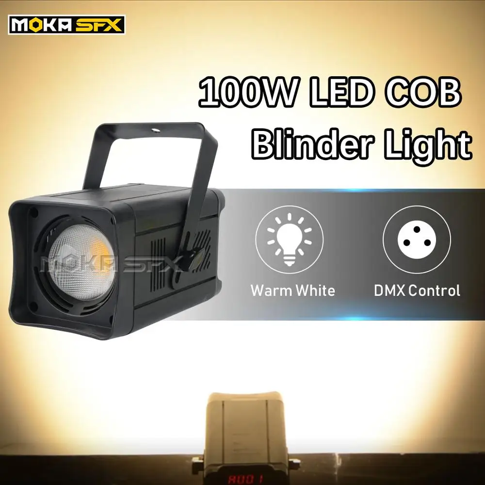Испанский доставка по России 100 Вт COB Par Light LED Walm White Blinder мини Led Can для концерт