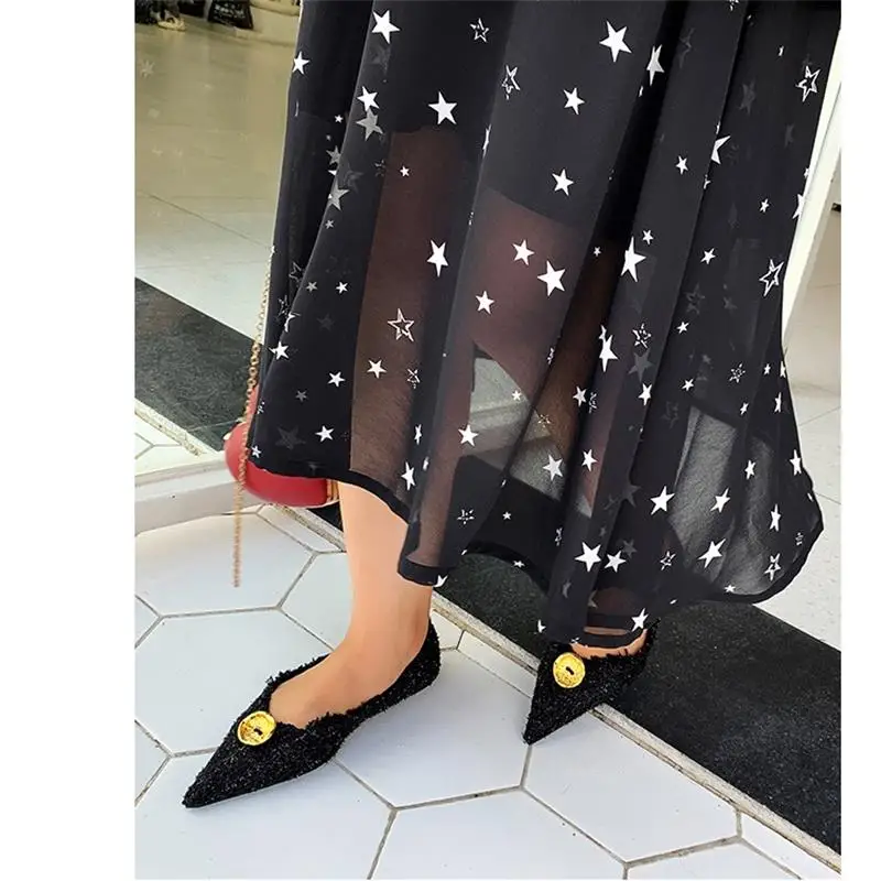2019 Women Dress Amazon Wish Autumn And Winter Printed round Neck Long Sleeve Large black print fat sister long Chiffon dress |