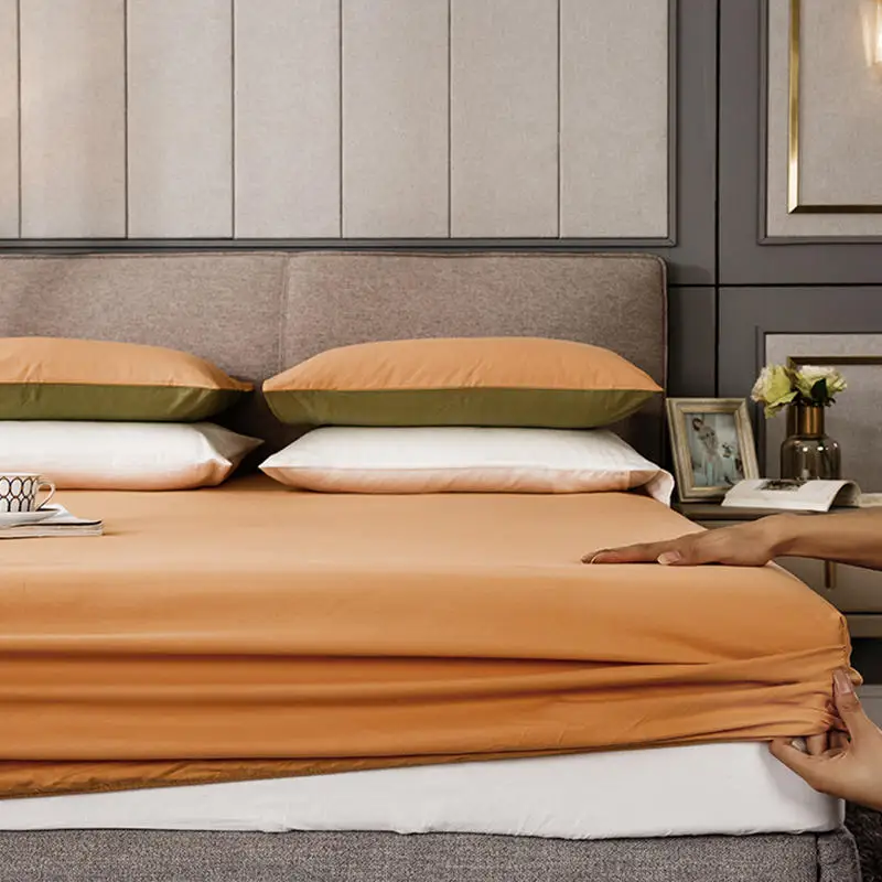 Постельное белье из чистого хлопка простыня с резинкой защита для матраса
