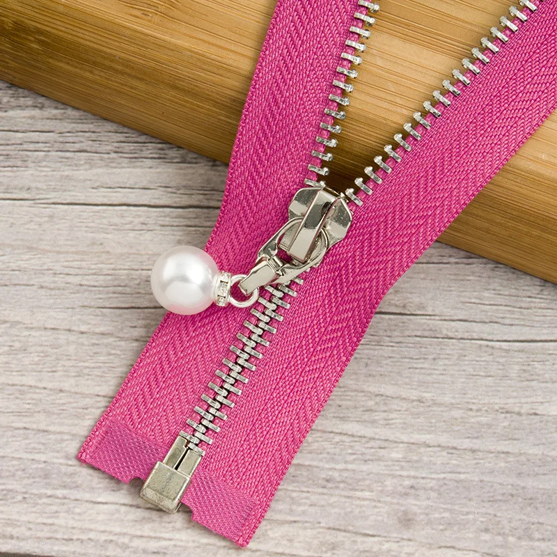 roseredsilver85cm 1/2 шт. 85 см 120 см 5# разъемная застежка-молния жемчужные металлическая молния eco-friendly открытые пальто куртки застежки-молнии для шитья одежды застежки-молнии для рукоделия KY969 - Цвет: roseredsilver85cm