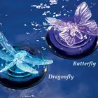 Садовые фонари на солнечной батарее, стрекоза, Бабочка, освещение для дорожек, уличный пейзаж, дорожка, газон, лампа, Домашняя вечеринка, Рождественский Декор