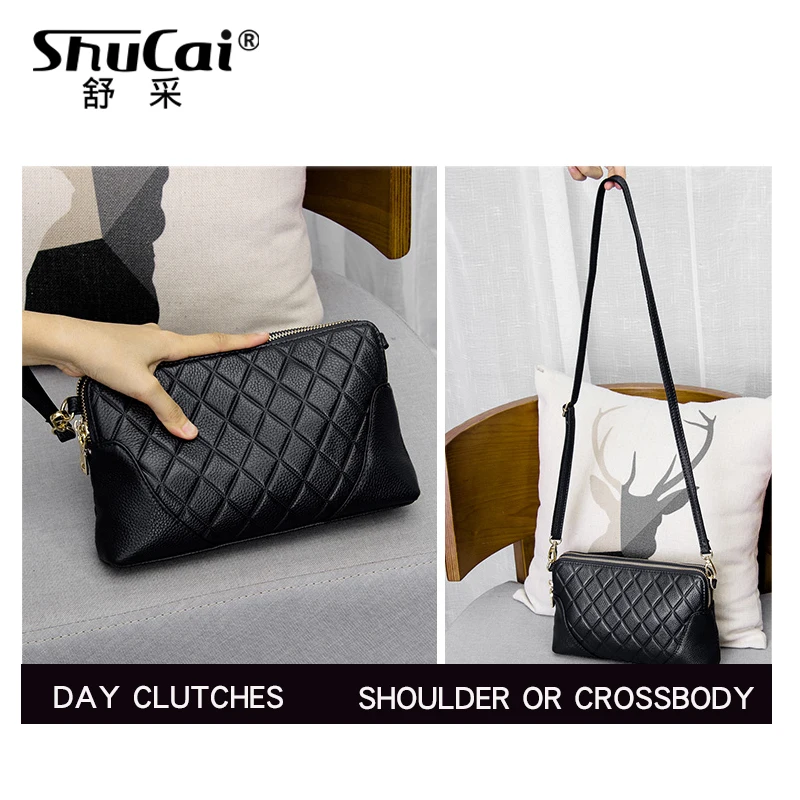 small genuine leather shoulder bag Cow Leather high quality crossbody day clutches | Багаж и сумки