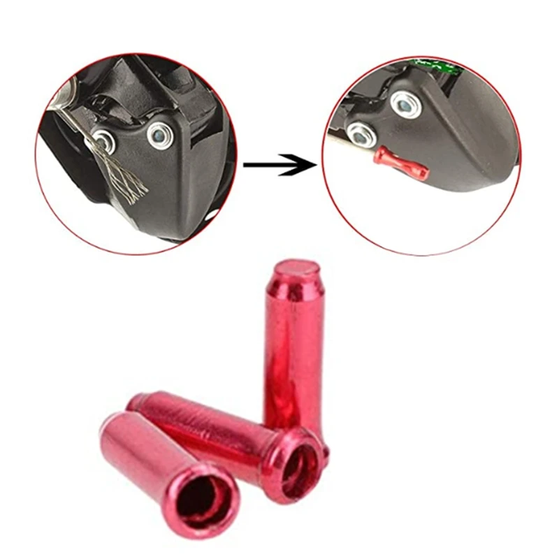 

500Pcs Cable End Crimp Bike Cable End Caps Cable Caps for Bike Shift Alloy Road Mountain Bike Brake Tips Shifter