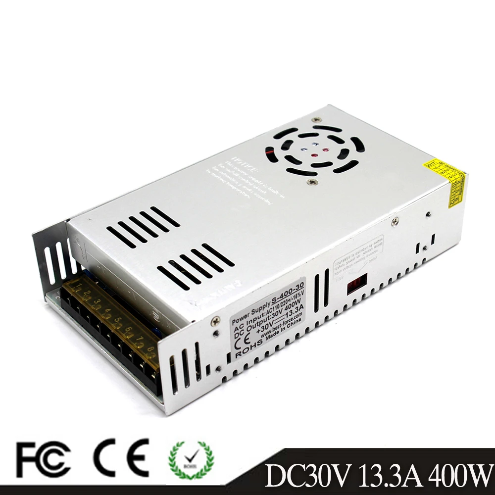 Импульсный источник питания DC12V DC24V DC27V DC30V DC32V DC36V DC42V DC48V DC60V 400W светодиодный