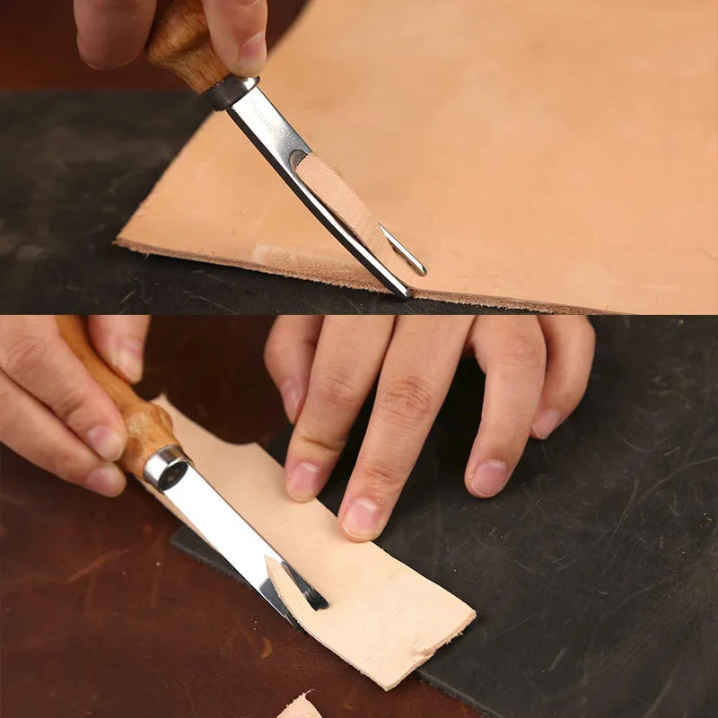 artesanato borda chanfradura diy skiving chanfradura faca