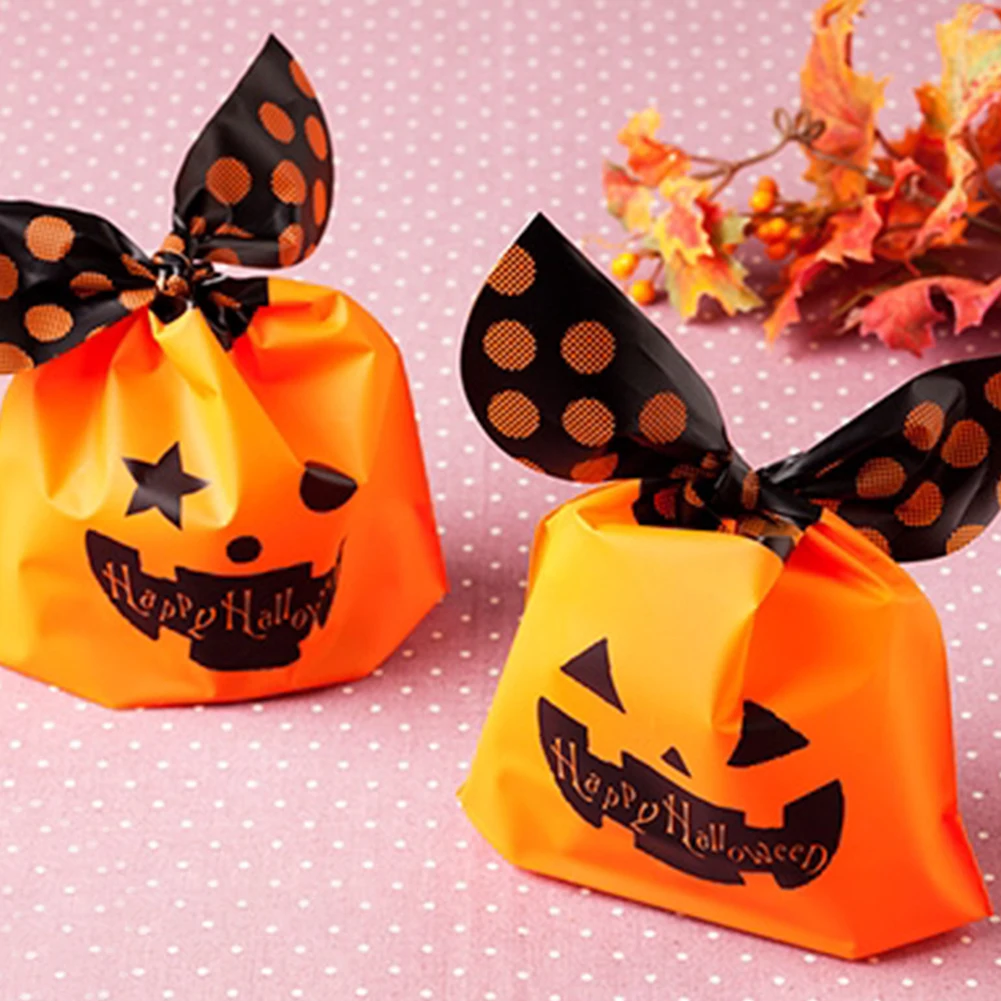 

50Pc Halloween Candy Bag Creative Durable Halloween Exquisite Candy Handbag for Children Adorable Candy Pouch Gift Bag for Party