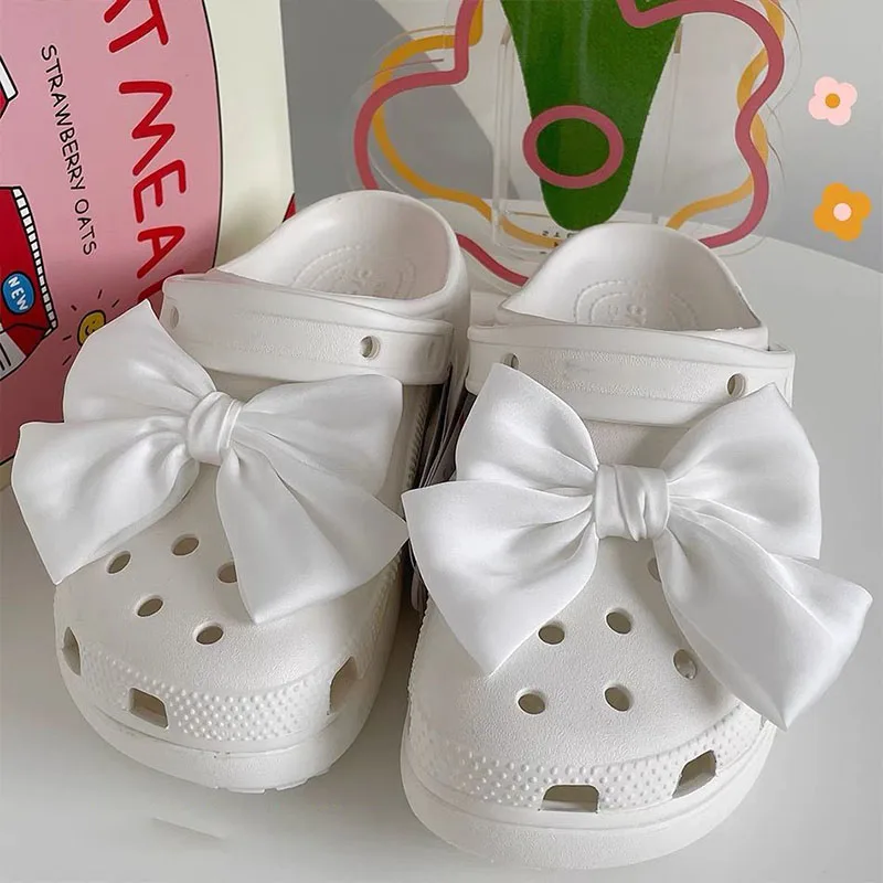 Лидер продаж стильная Пряжка для обуви с бантом-бабочкой Кроксы подвески