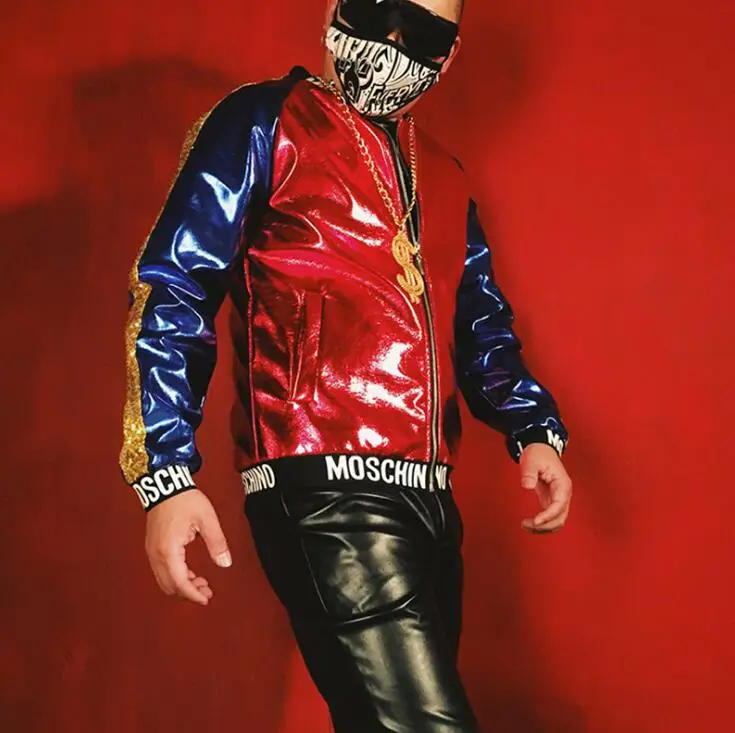 Новое сценическое платье бейсбольная куртка для мужчин парикмахер ночной клуб