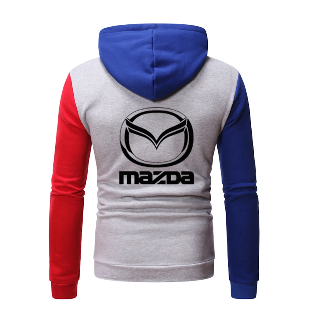 

Unisex Men Comfortable Mazda Car Logo Movement Printing College Hoodies Patchwork Top Spring Autumn Popular Hooded Clothing