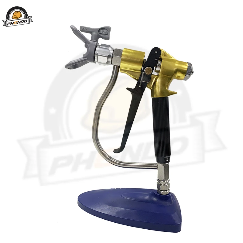 PHENDO Airless Paint Sprayer Gun New Paint Heavy Duty 4-Finger 7200psi XHD Tip with Guard WIWA Type Gun without Filter