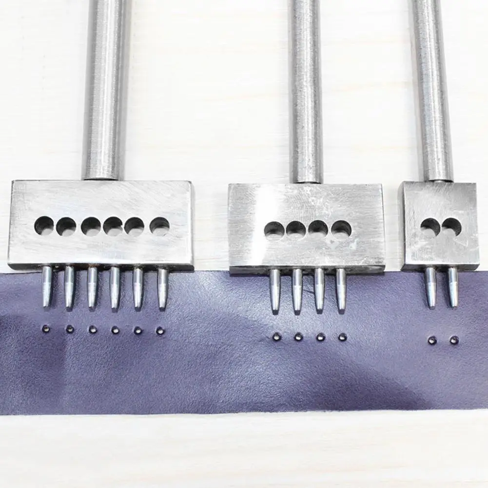 

Перфоратор для кожевенного ремесла, 5 мм Дырокол «сделай сам», Круглый дырокол, 2 зубца, 4 зубца, 6 Зубцов, перфоратор для кожевенного ремесла