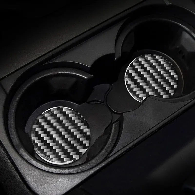 

Carbon Fiber Car Accessories Interior Water Coaster Protection sticker Trim Used for Land Rover Discovery 4 2010-2016