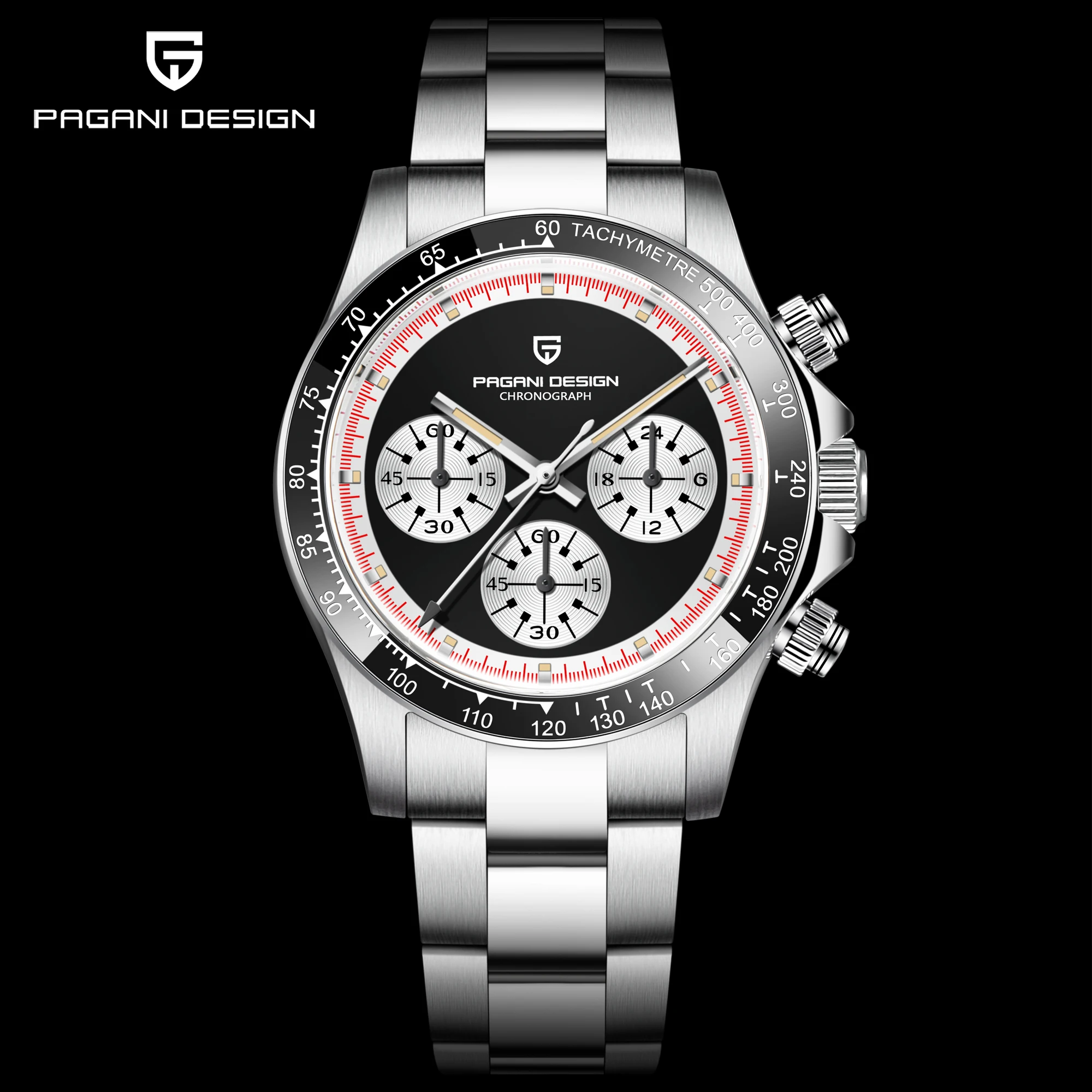

2022 New Pagani Design Sports Men's Quartz Watch 40MM Sapphire Stainless Steel 100m Waterproof Luxury Chronograph Reloj Hombre