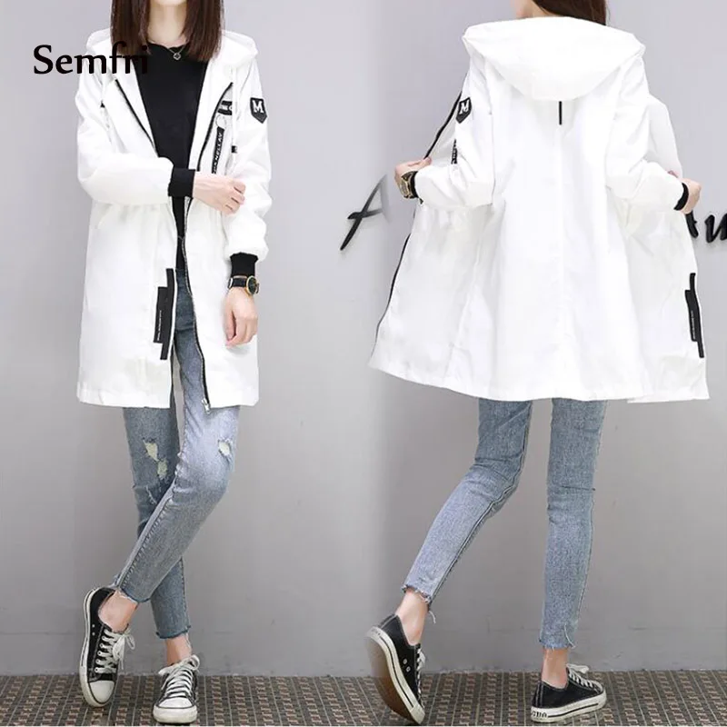 Semfri Jacket Women 2020 Autumn Winter Chaqueta Mujer Plus Size Slim Baseball Clothes K Pop Medium Length Windbreaker Coats