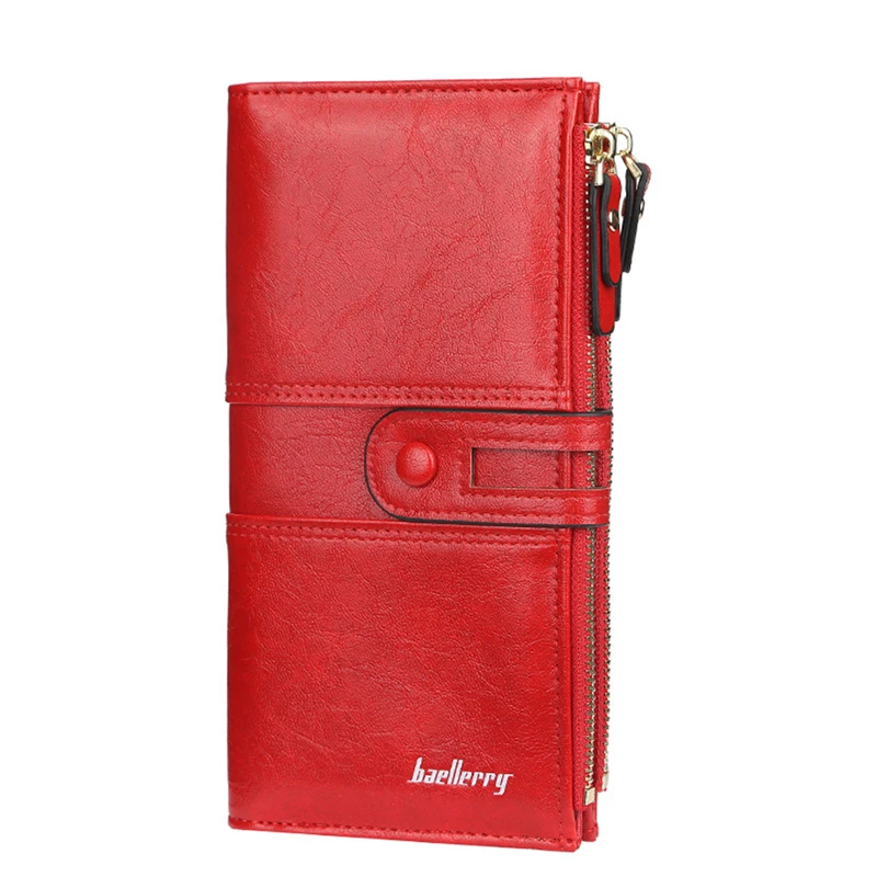 

2020 Women Wallets Fashion Long Leather Top Quality Card Holder Classic Female Purse Zipper Brand Wallet For Women