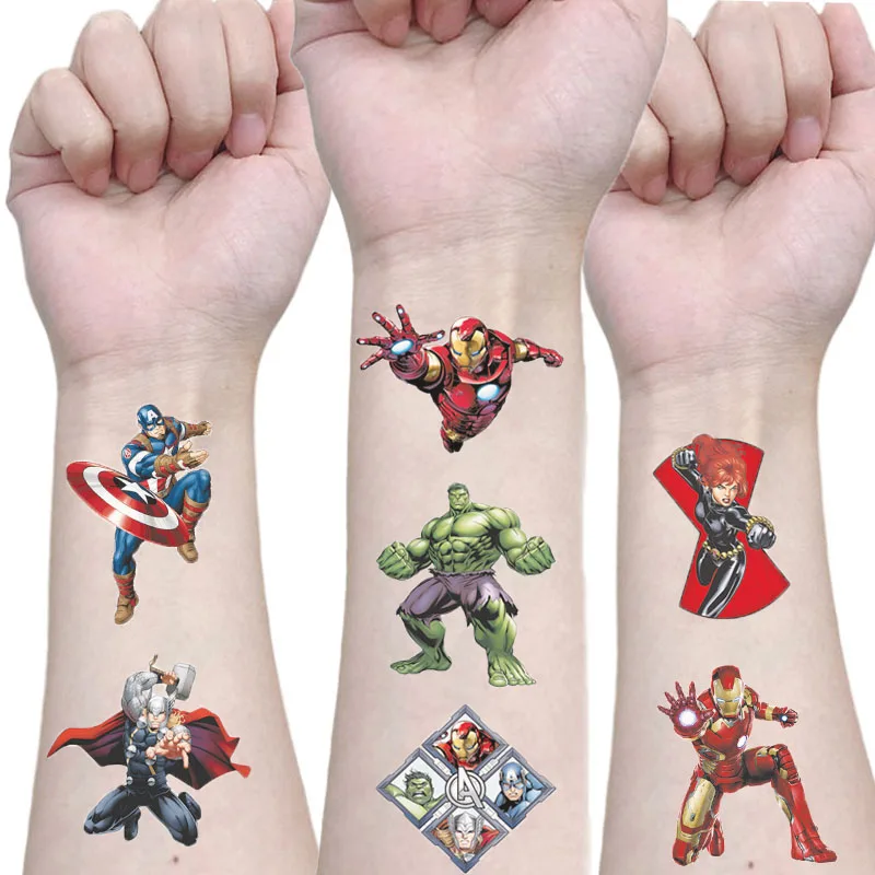 1pcs-marvel-avenger-tattoo-sticker-kids-birthday-party-decoration-iron-man-captain-america-hulk-tattoo-sticker-cartoon-kids-gift
