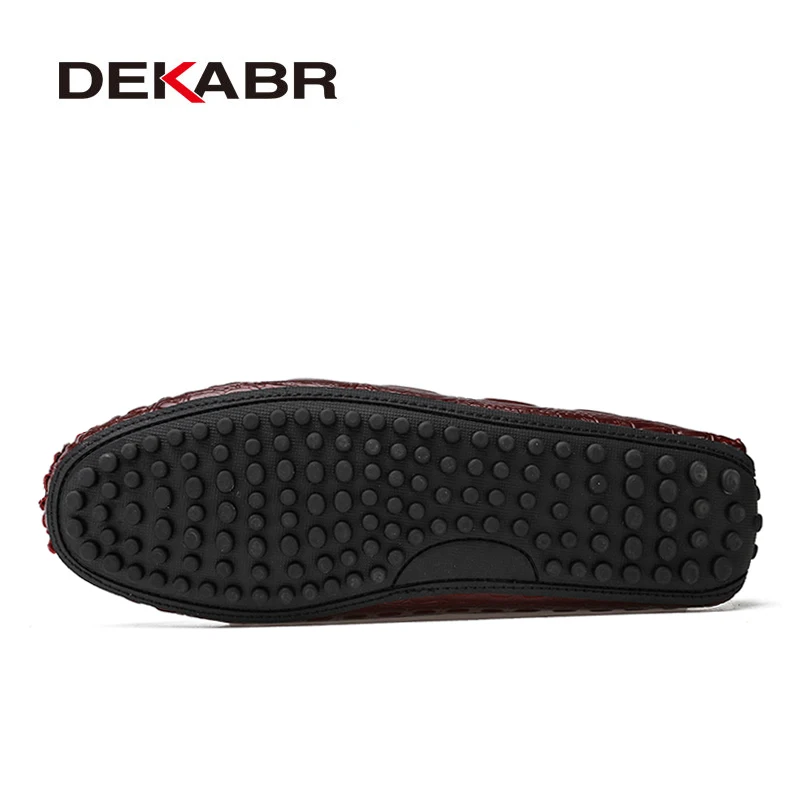 DEKABR Men Loafers Shoes Alligator Style Leather Casual Sneakers Male Fashion Boat Footwear Soft Dress Party For | Обувь