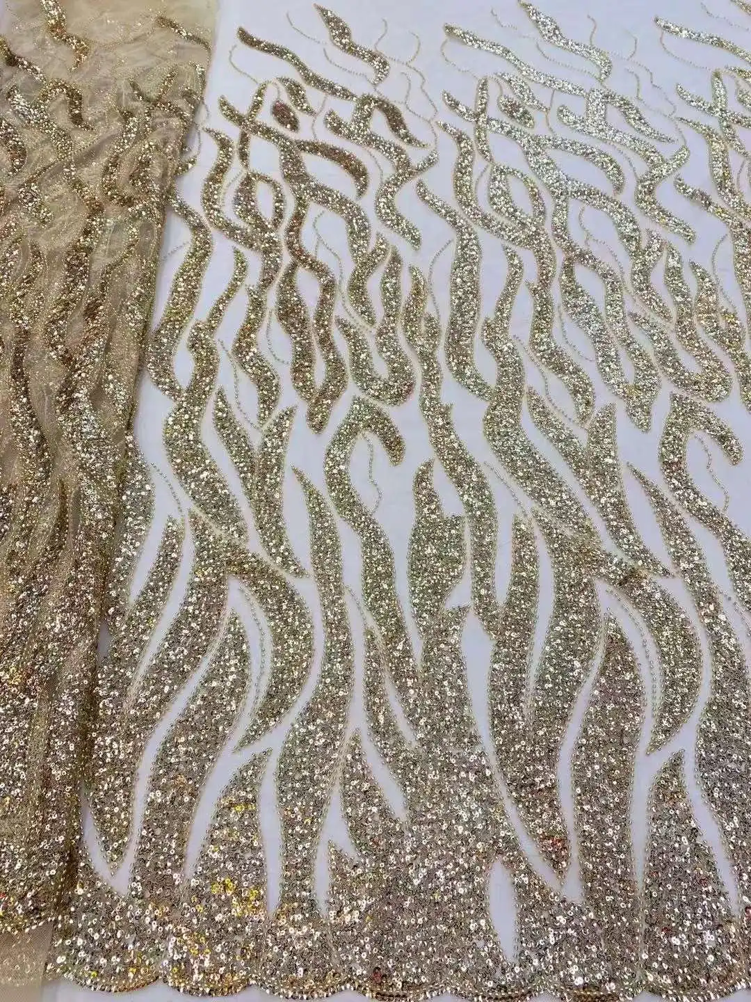 Красивая ткань из бисера с блестками и вышивкой, французская сетчатая пряжа, нигерийская кружевная ткань для шитья вечерних платьев, свадьбы