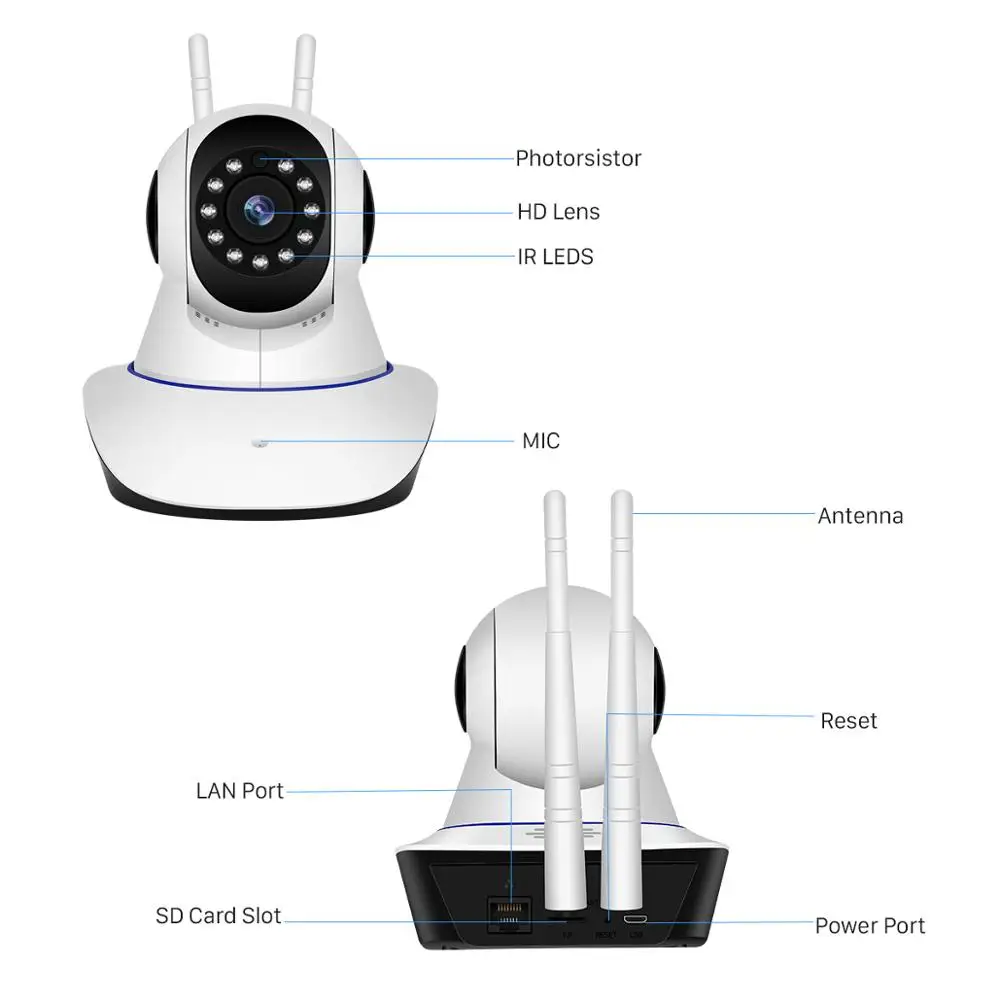 

1080P IP Camera Wireless Home Security IP Camera Surveillance Camera Wifi Night Vision Baby Monitor CCTV Camera 1920*1080