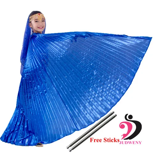 Royal Blue Танец живота Isis крылья дети Болливуд Восточный дизайн Египет индийский Египетский баджу танец живота аксессуары для девочек с палочками - Цвет: Royal Blue